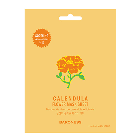 Baroness ,Calendula Flower Mask Sheet ,มาส์กสูตรสารสกัดดอกดาวเรือง,Baroness Calendula Flower Mask Sheet ราคา,Baroness Calendula Flower Mask Sheet รีวิว,Baroness Calendula Flower Mask Sheet ซื้อได้ที่
